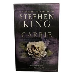 Carrie by Stephen King. Paperback book